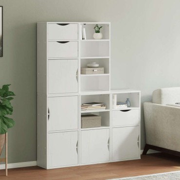 vidaXL Πλαϊνά ντουλάπια 5 τεμ. ODDA 40x24x79cm από Μασίφ Ξύλο Πεύκου