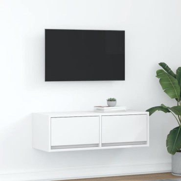 vidaXL Έπιπλο Τηλεόρασης Λευκό 80x31x25,5cm Επεξεργασμένο Ξύλο