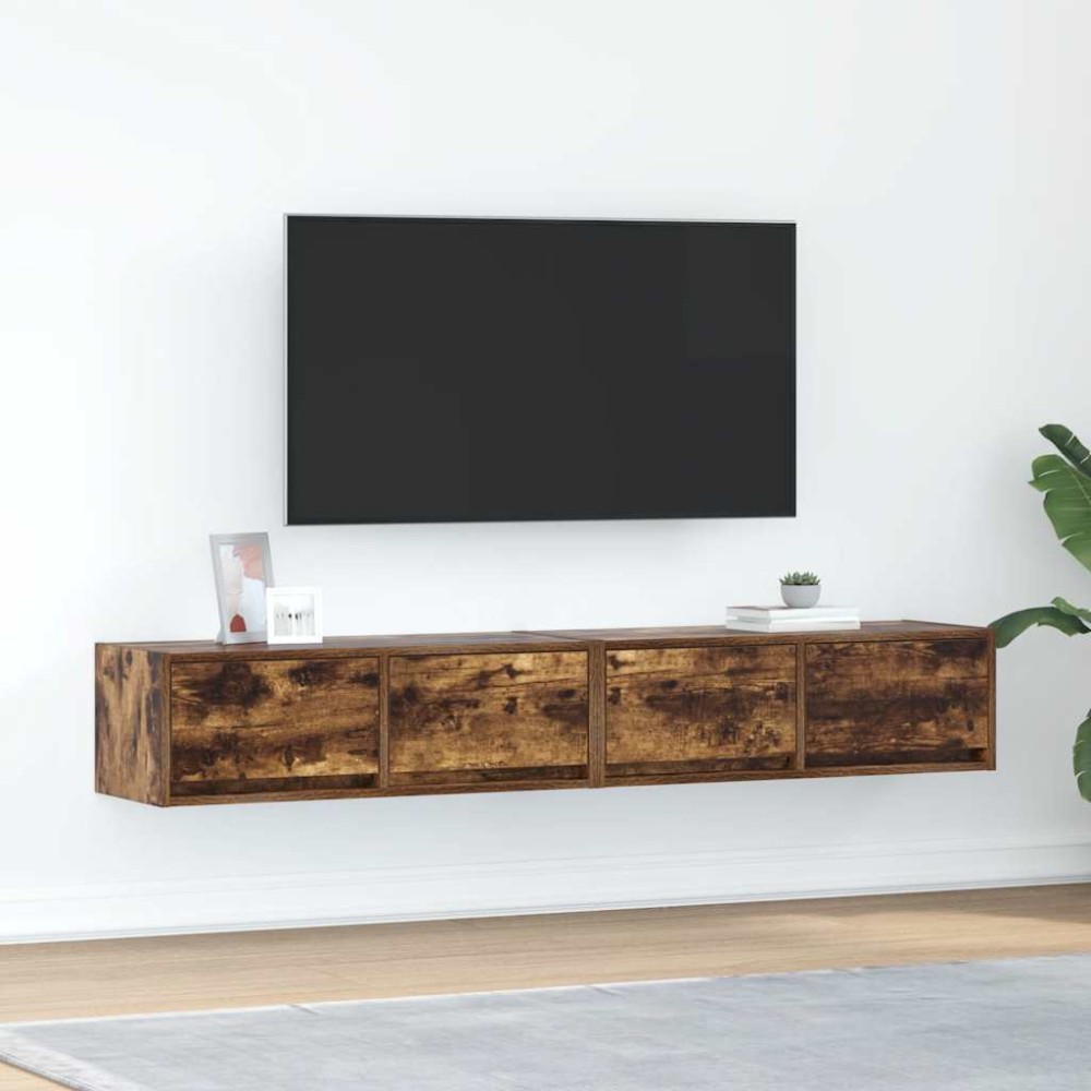 vidaXL Έπιπλα Τηλεόρασης 2 τεμ. 80x31x25,5cm Επεξεργασμένο Ξύλο