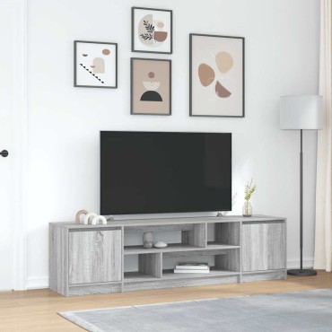vidaXL Έπιπλο Τηλεόρασης Γκρι Sonoma 188,5x41x50cm Επεξεργ. Ξύλο