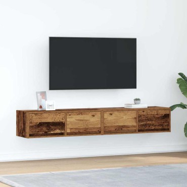 vidaXL Έπιπλα Τηλεόρασης 2 τεμ. 80x31x25,5cm Επεξεργασμένο Ξύλο