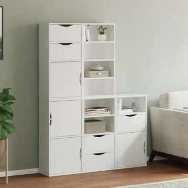vidaXL Πλαϊνά ντουλάπια 5 τεμ. ODDA 40x24x79cm από Μασίφ Ξύλο Πεύκου