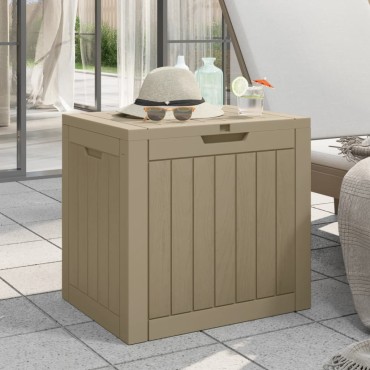 vidaXL Μπαούλο Αποθήκευσης Κήπου Γκρι 55,5x43x53cm Πολυπροπυλένιο 1 τεμ.