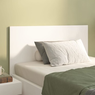 vidaXL Κεφαλάρι Κρεβατιού Λευκό 120x1,5x80cm από Επεξεργασμένο Ξύλο 1 τεμ.