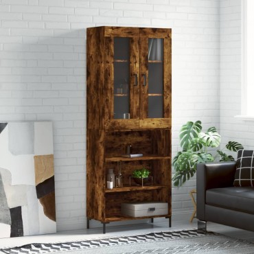 vidaXL Ντουλάπι Καπνιστή Δρυς 69,5x34x180cm από Επεξεργασμένο Ξύλο 1 τεμ.
