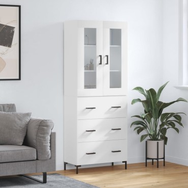 vidaXL Ντουλάπι Λευκό 69,5x34x180cm από Επεξεργασμένο Ξύλο 1 τεμ.