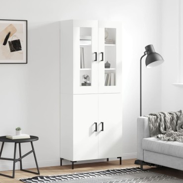 vidaXL Ντουλάπι Λευκό 69,5x34x180cm από Επεξεργασμένο Ξύλο 1 τεμ.