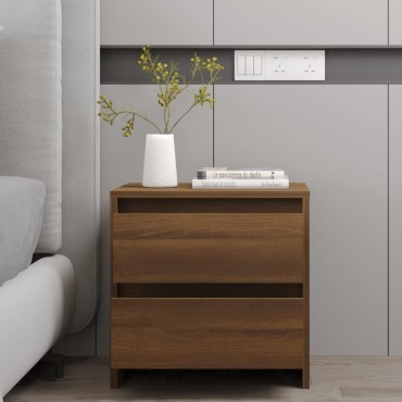 vidaXL Κομοδίνο Καφέ Δρυς 45x34,5x44,5cm από Μοριοσανίδα 1 τεμ.