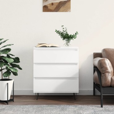 vidaXL Συρταριέρα Λευκή 60x35x70cm από Επεξεργασμένο Ξύλο 1 τεμ.