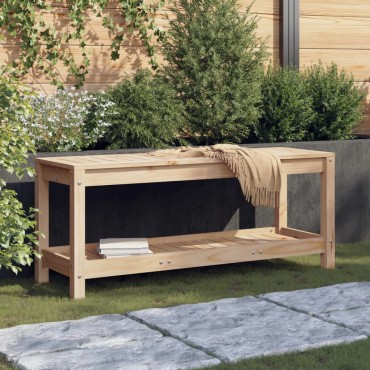 vidaXL Παγκάκι Κήπου 108x35x45cm από Μασίφ Ξύλο Πεύκου 1 τεμ.
