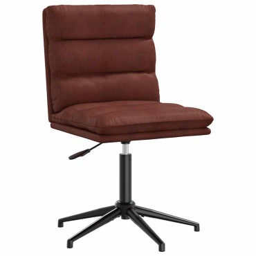 vidaXL Καρέκλα τραπεζαρίας Shiny Brown Faux Leather 44x50x(74-84) cm 1 τεμ.