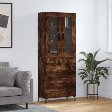 vidaXL Ντουλάπι Καπνιστή Δρυς 69,5x34x180cm από Επεξεργασμένο Ξύλο 1 τεμ.