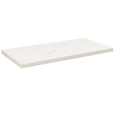 vidaXL Επιφάνεια Τραπεζιού Ορθογ. Λευκή 80x40x2,5cm από Μασίφ Πεύκο 1 τεμ.