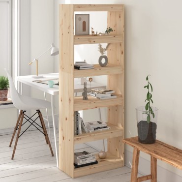 vidaXL Βιβλιοθήκη/Διαχωριστικό Χώρου 60x30x167,5cm Μασίφ Ξύλο Πεύκου 1 τεμ.