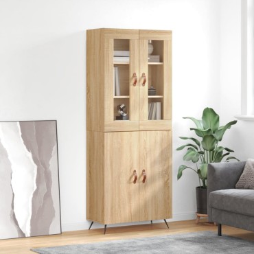 vidaXL Ντουλάπι Sonoma δρυς 69,5x34x180cm από Επεξεργασμένο Ξύλο 1 τεμ.