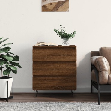 vidaXL Μπουφές Καφέ Δρυς 60x35x70cm από Επεξεργασμένο Ξύλο 1 τεμ.