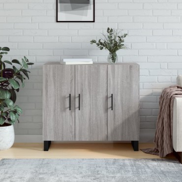 vidaXL Ντουλάπι Γκρι Sonoma 90x34x80cm από Επεξεργασμένο Ξύλο 1 τεμ.