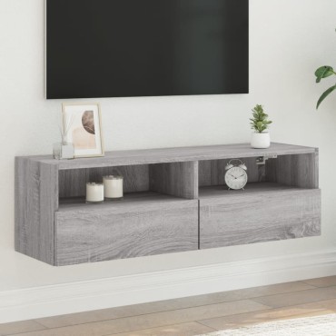 vidaXL Έπιπλο Τηλεόρασης Τοίχου Γκρι Sonoma 100x30x30cm Επεξ. Ξύλο