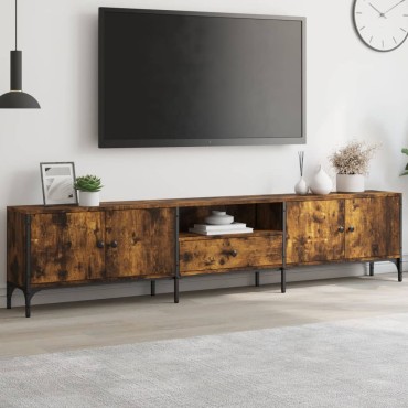 vidaXL Έπιπλο Τηλεόρασης με Συρτάρι Καπν. Δρυς 200x25x44cm Επεξ. Ξύλο