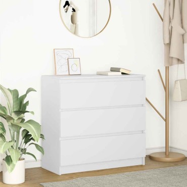vidaXL Ντουλάπι Λευκό 80x35x76cm Επεξεργασμένο Ξύλο 1 τεμ.