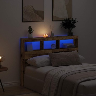 vidaXL Κεφαλάρι με Αποθηκευτικό Χώρο & LED 140x17x102cm 1 τεμ.