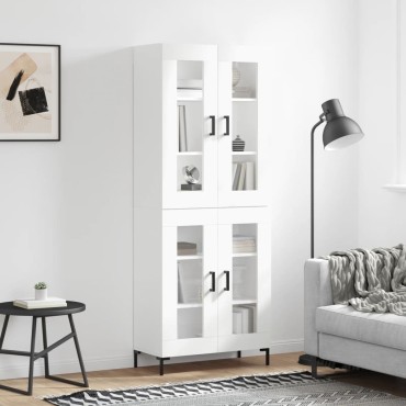 vidaXL Ντουλάπι Λευκό 69,5x34x180cm από Επεξεργασμένο Ξύλο 1 τεμ.