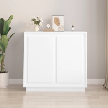 vidaXL Ντουλάπι Λευκό 80x34x75cm από Επεξεργασμένο Ξύλο 1 τεμ.
