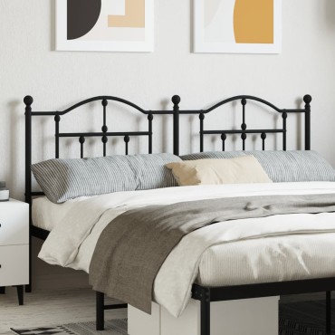 vidaXL Κεφαλάρι Μαύρο Μεταλλικό 166x3x97cm 1 τεμ.