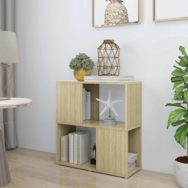 vidaXL Βιβλιοθήκη Sonoma Δρυς 60x24x63cm Μοριοσανίδα 1 τεμ.