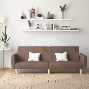 vidaXL Καναπές Κρεβάτι Διθέσιος Taupe Υφασμάτινος 220x84,5x69cm 1 τεμ.