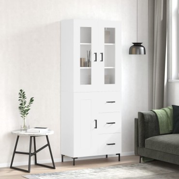 vidaXL Ντουλάπι Λευκό 69,5x34x180cm από Επεξεργασμένο Ξύλο 1 τεμ.