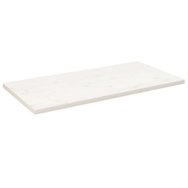 vidaXL Επιφάνεια Τραπεζιού Ορθογ. Λευκή 110x55x2,5cm από Μασίφ Πεύκο 1 τεμ.