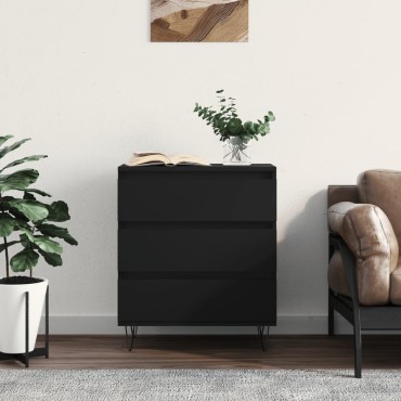 vidaXL Ντουλάπι Μαύρο 60x35x70cm από Επεξεργασμένο Ξύλο 1 τεμ.