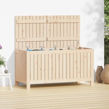 vidaXL Μπαούλο Αποθήκευσης Κήπου 121x55x64cm από Μασίφ Ξύλο Πεύκου 1 τεμ.