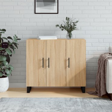 vidaXL Ντουλάπι Sonoma δρυς 90x34x80cm Επεξεργασμένο Ξύλο 1 τεμ.