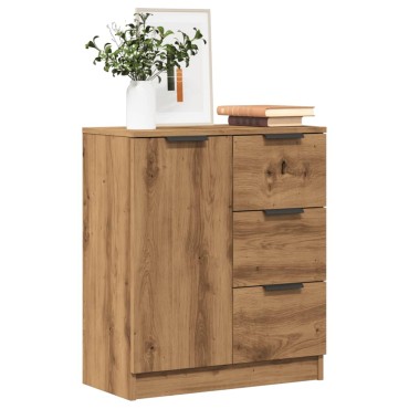 vidaXL Μπουφές Αρτισιανή Δρυς 60x30x70cm από Επεξεργασμένο Ξύλο 1 τεμ.