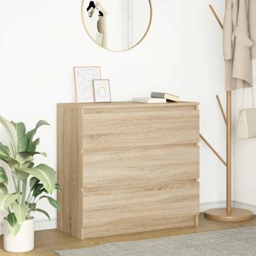 vidaXL Ντουλάπι Sonoma δρυς 80x35x76cm Επεξεργασμένο Ξύλο 1 τεμ.