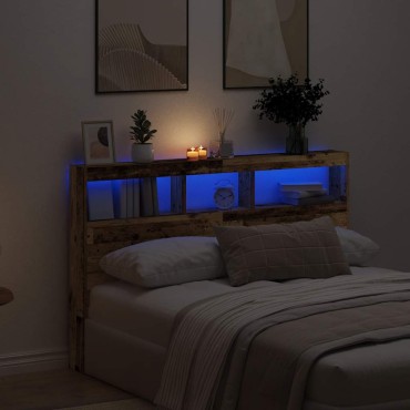 vidaXL Κεφαλάρι με Αποθηκευτικό Χώρο & LED 160x17x102cm 1 τεμ.