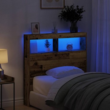 vidaXL Κεφαλάρι με Αποθηκευτικό Χώρο & LED 100x17x102cm 1 τεμ.