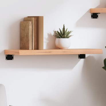 vidaXL Ράφι Τοίχου Ανοιχτό Καφέ 60x20x4cm Επεξεργ. Μασίφ Ξύλο Δρυός 1 τεμ.
