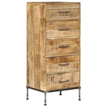 vidaXL Συρταριέρα 45x35x106cm από Μασίφ Ξύλο Μάνγκο 1 τεμ.