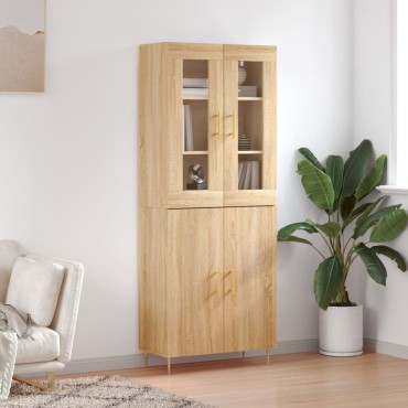 vidaXL Ντουλάπι Sonoma δρυς 69,5x34x180cm από Επεξεργασμένο Ξύλο 1 τεμ.