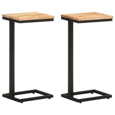 vidaXL Τραπέζια Βοηθητικά 2 τεμ. 31,5x24,5x64,5cm Μασίφ Ξύλο Ακακίας