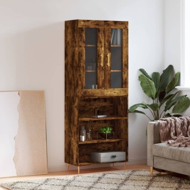 vidaXL Ντουλάπι Καπνιστή Δρυς 69,5x34x180cm από Επεξεργασμένο Ξύλο 1 τεμ.