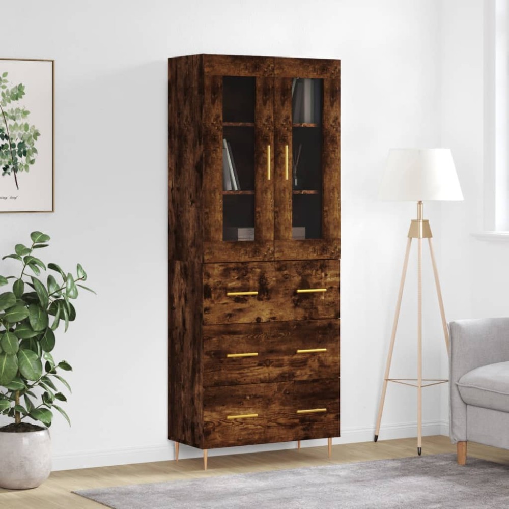 vidaXL Ντουλάπι Καπνιστή Δρυς 69,5x34x180cm από Επεξεργασμένο Ξύλο 1 τεμ.