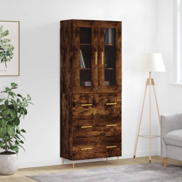 vidaXL Ντουλάπι Καπνιστή Δρυς 69,5x34x180cm από Επεξεργασμένο Ξύλο 1 τεμ.