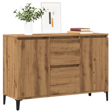 vidaXL Μπουφές Αρτισιανή Δρυς 102x35x70cm από Επεξεργασμένο Ξύλο 1 τεμ.