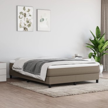 vidaXL Στρώμα με Pocket Springs Taupe 140x190x20cm Υφασμάτινο 1 τεμ. - Διπλό