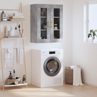 vidaXL Ντουλάπι Επιτοίχιο Γκρι Σκυροδέματος 69,5x34x90cm 1 τεμ.