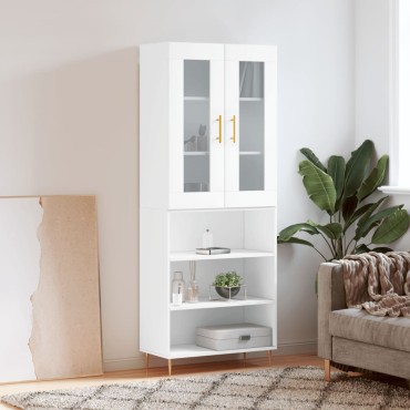 vidaXL Ντουλάπι Λευκό 69,5x34x180cm από Επεξεργασμένο Ξύλο 1 τεμ.